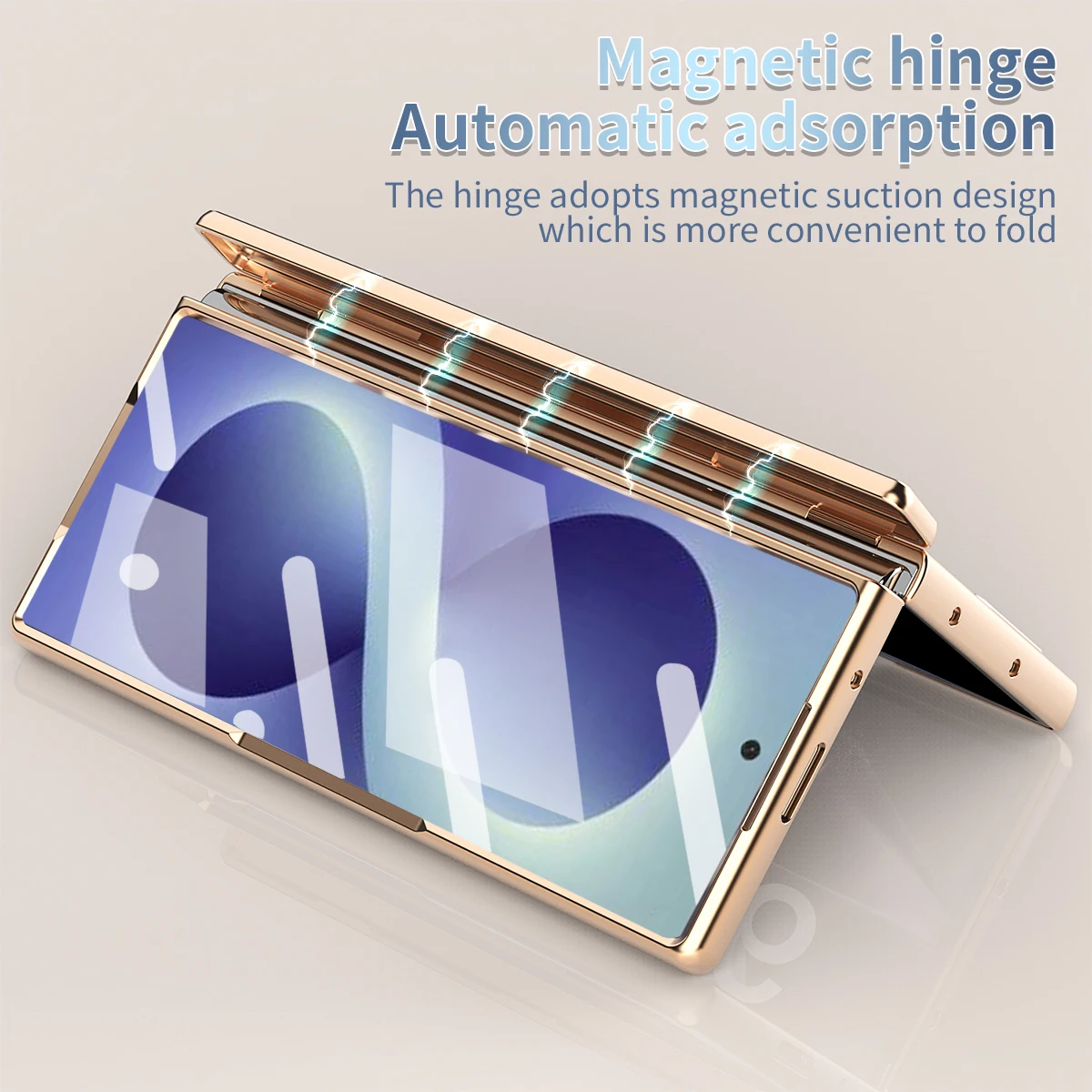 Premium Magnetic Wireless Charging Phone Case with Pen Slot & Tempered Film Cover
