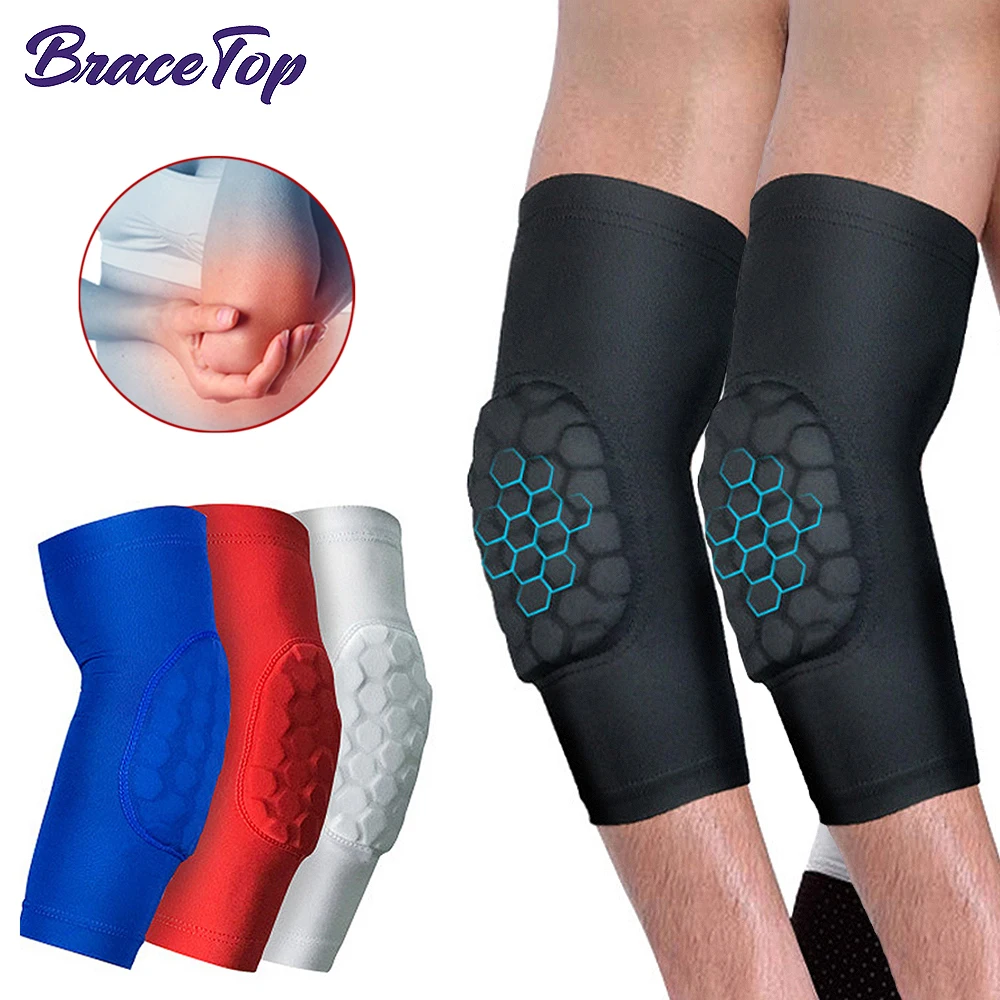 BraceTop 1 Pair Elastic Basketball Elbow Pads Arm Sleeve Crashproof
