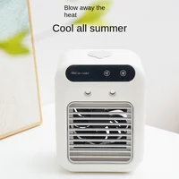 Mini ventilateur de bureau USB, climatiseur portable pour la maison, batterie rechargeable de 1800mAh, ventilateur alimenté par batterie avec réservoir d'eau de 500ml, atomiseur de bureau 1