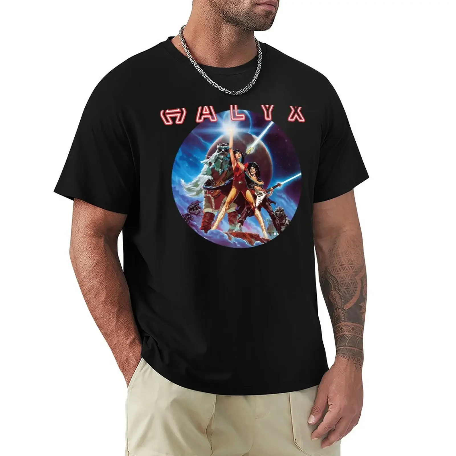 

Halyx Band T-Shirt sweat vintage men t shirt
