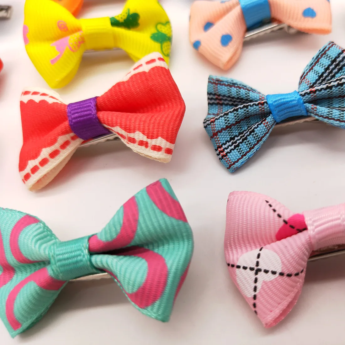 Title 15, Mix colors Dog Bows Hairpin Hair Accessories Pr...