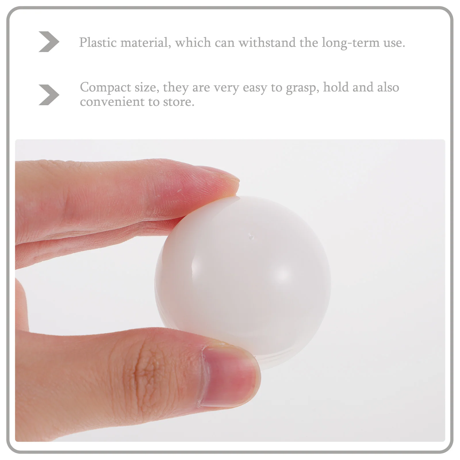 25Pcs White Openable Lottery Balls Reusable Plastic Raffle Balls Funny Game Party Toys Entertainment Supplies