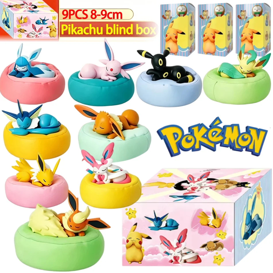 Anime Eevee Multi-Form Series Blind Box Collectible Figures - Mystery Cartoon Dolls and Gifts
