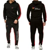 2024 Spring Autumn Men's WTF World Taekwondo Federation Logo Print Hooded Tracksuit+Drawstring Sweatpants Solid Color Sports Set 4
