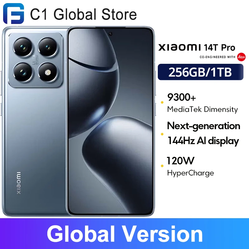 Global Version Xiaomi 14T Pro 5G Smartphone Dimensity 9300+ 144Hz