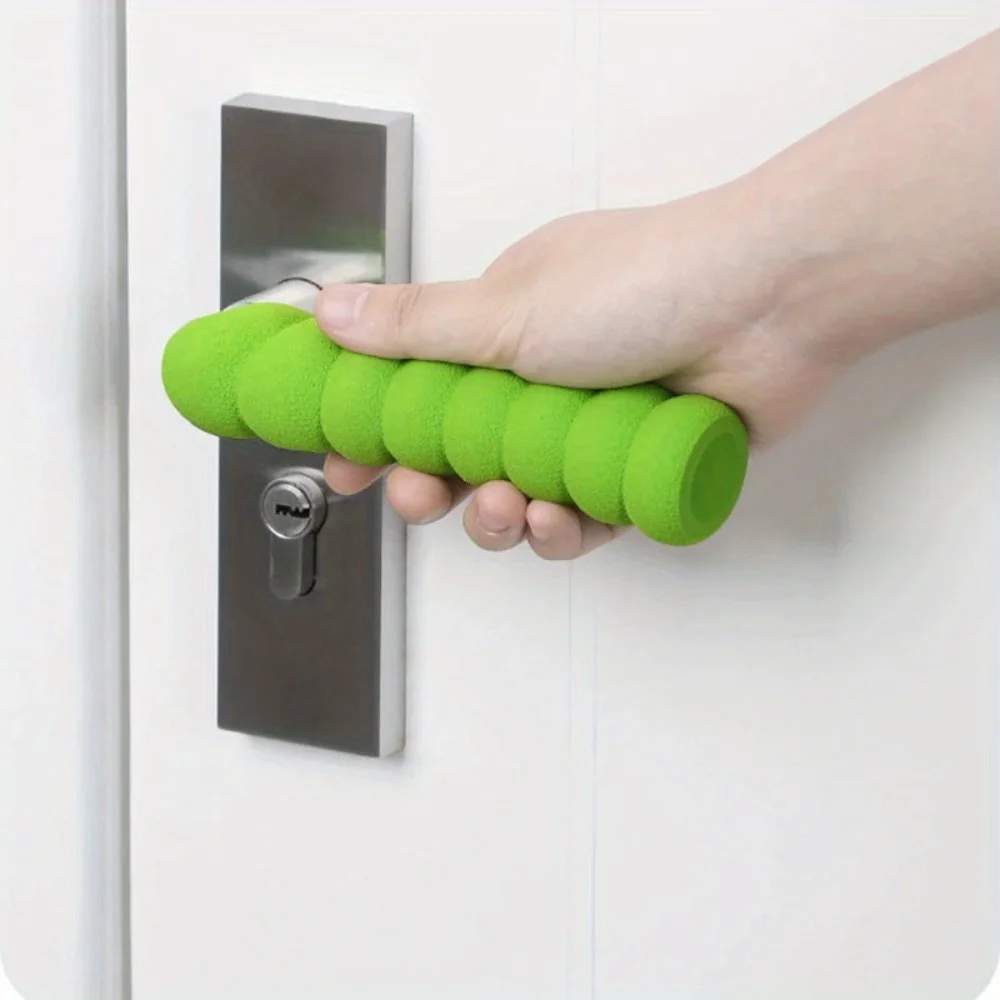 1PC Soft Rubber Crash Pad Door Handle Stopper Round Door Knob Foam Cover Furniture Protector Safety Protector Static-free door knob covers door handle covers rubber door stopper
