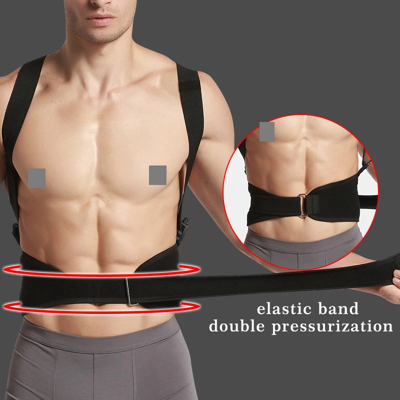 

Back Belt Double Compression Elastic Elastic Band Correction Humpback Fixed Shaping Belt Trainer Unisex