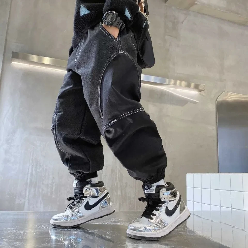 3-12T Boys Pants Winter Warm Velvet Winter Leggings Boys Children Stretch Workwear Fashion Pants Casual Trousers kids pants