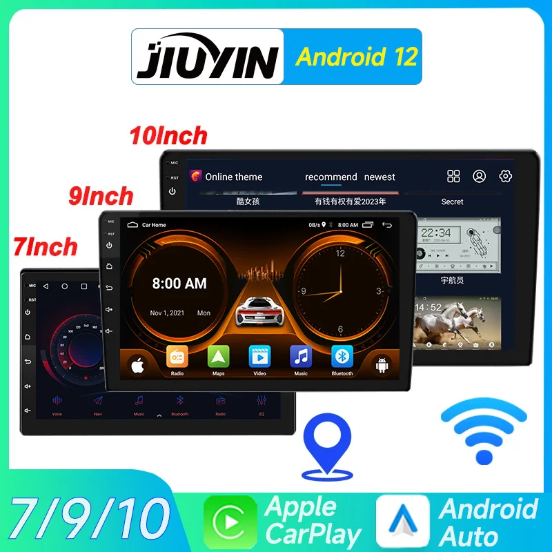 JIUYIN 2 Din Car Radio Carplay Android Auto 9inch 10inch 4G 64G Universal Multimedia Player DSP AM RDS AHD GPS WIFI Auto 8 Core