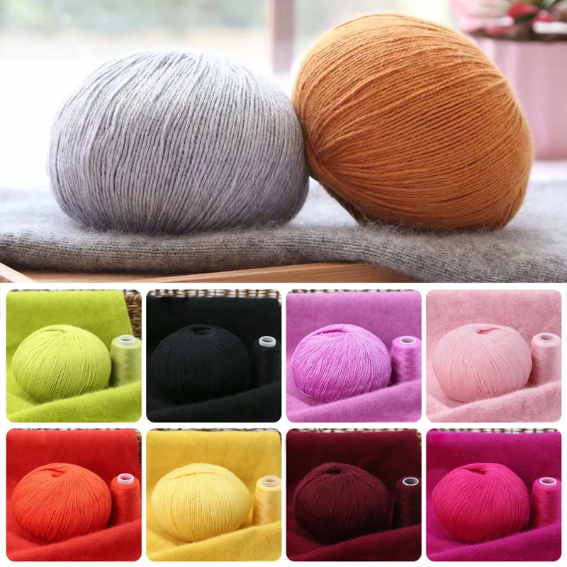 Knitting Yarn Crochet Yarn Wool Yarn Cashmere Yarn Mongolian 50+20g/Set 3 Ply Knitted Woven