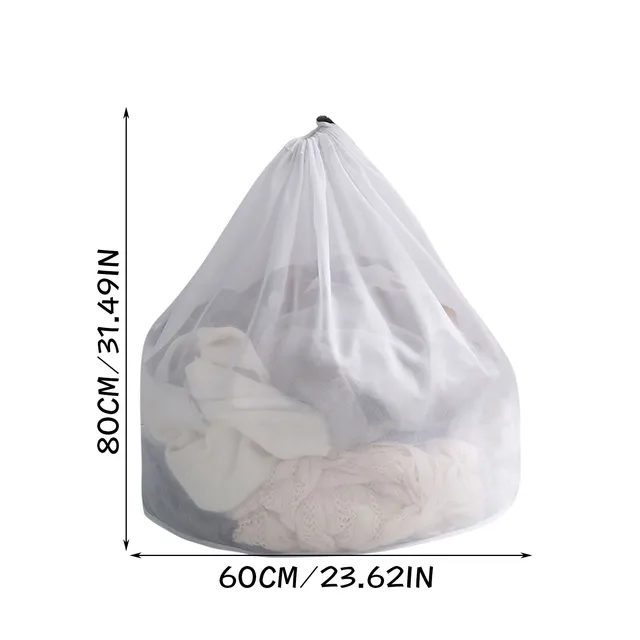 1Db Nagy Kapacitású Hálómosó Mosózsák Ruházat Mosás Ellátás Védelem Háló Fehérnemű Kabátok Függöny Húzószalagos Mosoda Kosár - Image 6