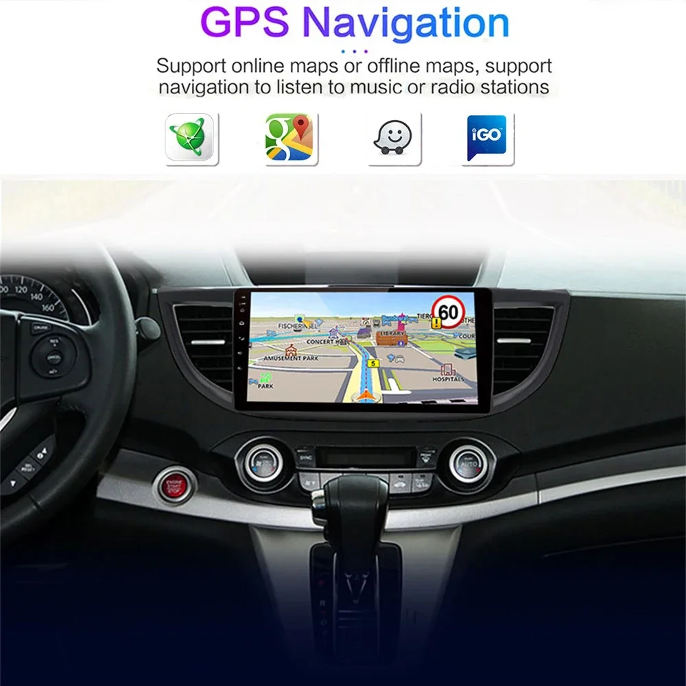 Автомобильный радиоприемник на Android для Honda CRV 2012, 2013, 2014, 2015, стандартный автомобильный мультимедийный стереопроигрыватель, видео, аудио, автомагнитола с GPS плеером для Carplay, 2DIN