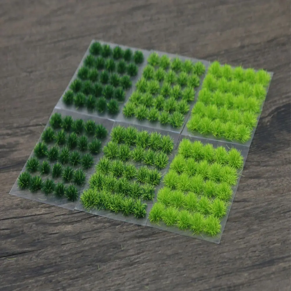 

50PC Artificial Grass Tufts Multi-terrain Miniature Grass Bushes Plant Cluster Simulation Model Micro Landscape Sand Table Scene