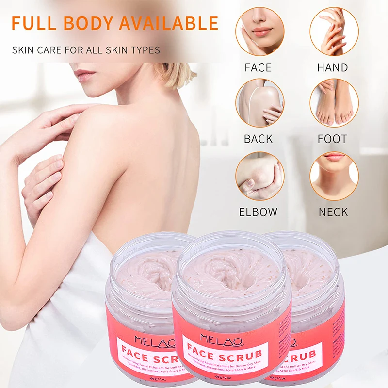Natural Exfoliating Salt Scrub & Body and Face Souffle helps with Moisturizing Skin, Acne, Cellulite, Dead Skin Scars,Wrinkles 3