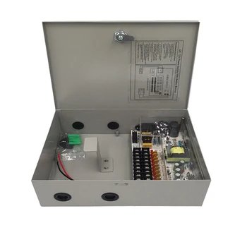 CCTV 보안 IP 카메라용 전원 공급 장치 박스 어댑터 변압기, LED 스트립 스트링 조명, 9CH AC100-240V ~ DC12V 10A, 220 V 110V