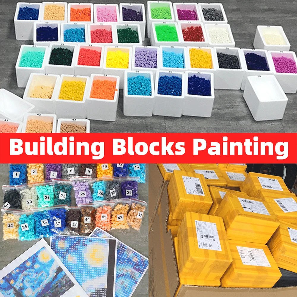 Photo Custom DIY Pixel Art Mosaic Building Blocks Painting Private Design Portrait Scenery Wall Decoration Girl Friend Gift Toys