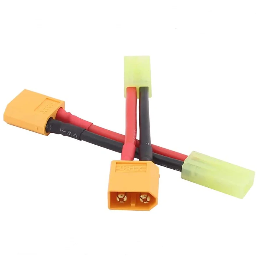 2 Stück XT60 Stecker-Buchse auf Deans Mini Tamiya XT30 EC3 MPX Tamiya Stecker-Buchse Adapter mit 14AWG 4cm Kabel für RC-Akkus – Detail 10
