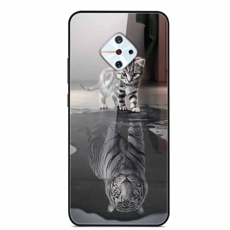 Premium Tempered Glass Back Case with Soft Bumper