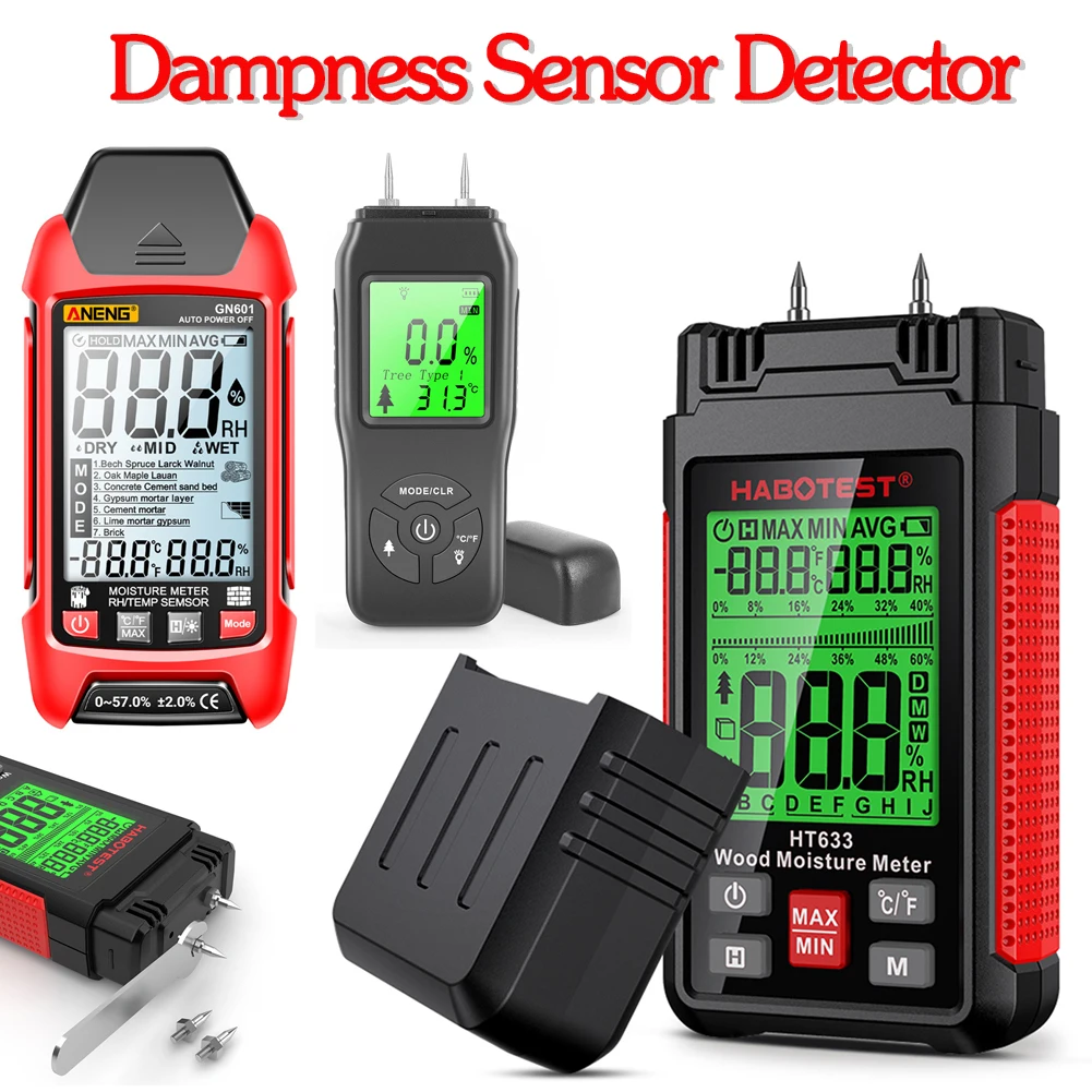 Medidor de humedad de madera multifuncional Sensor detector de humedad para  paredes Leña {envío gratis}