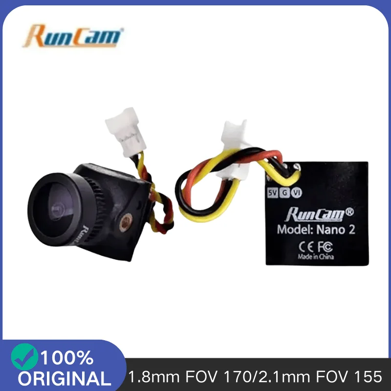RunCam Nano 2 Caméra FPV 1.8mm/2.1mm 170°/155° 700TVL pour Drone