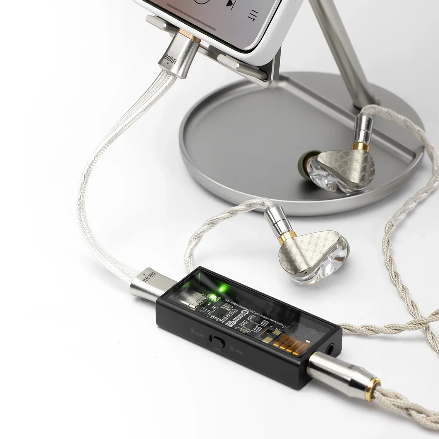 ddHiFi TC19CC (Comet) Flagship Pure Silver USB-C to USB-C OTG