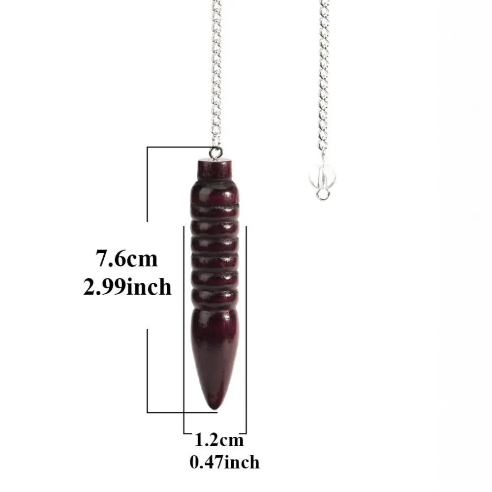 New Quality Natural Wooden Pendulum for Divination Dowsing Egyptian Wood Pendulums Dowser with Chain Reiki Spiritual Pendulos