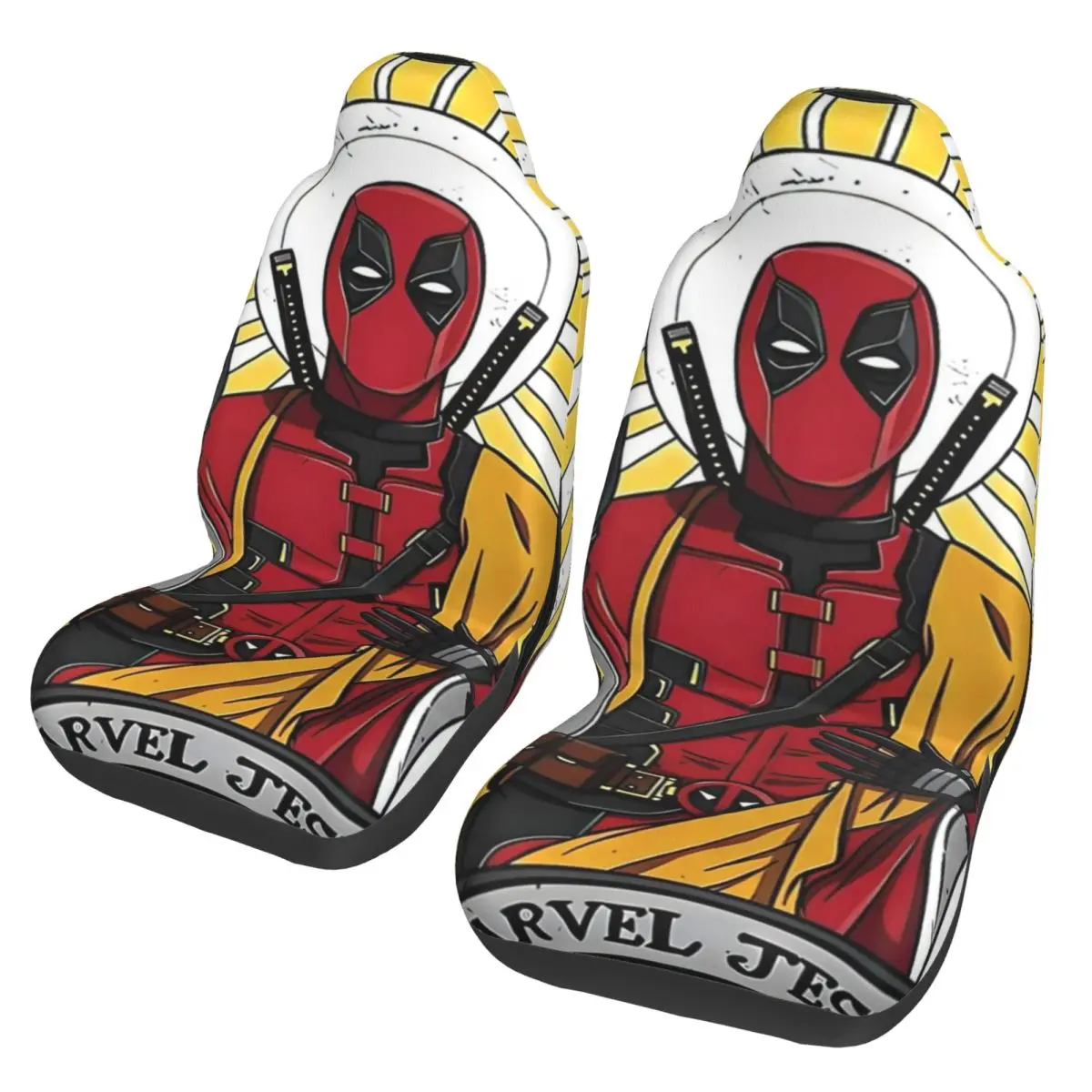 Deadpool Cartoon Front Car Seat Covers for Cars Truck Sedan SUV