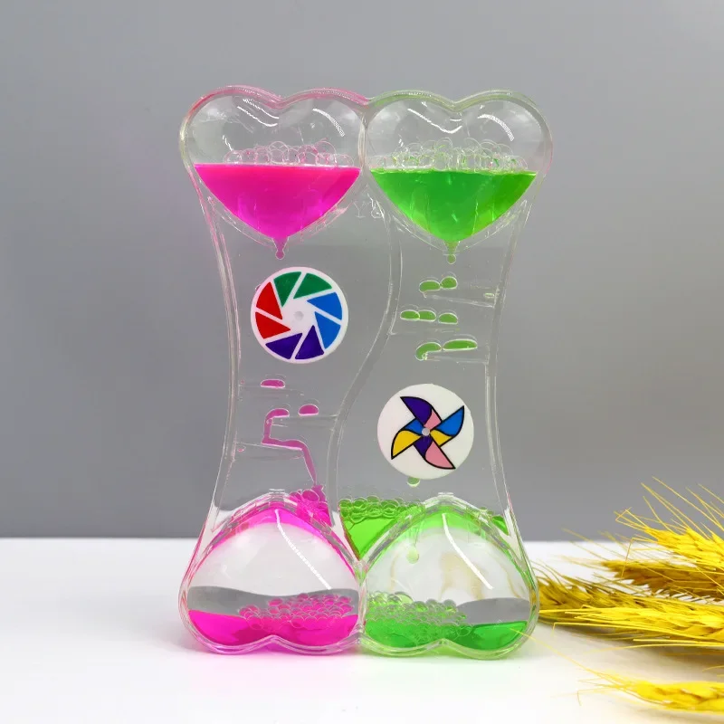 Ornament Crafts Liquid Oil Leakage Drops Peach Heart Acrylic Plastic Student Gifts Children's Toy Festival