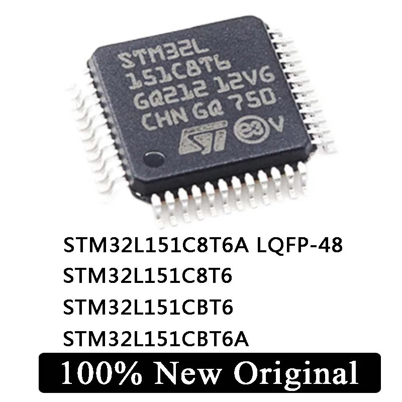 

2 шт., новинка 100%, оригинальный STM32L151C8T6A STM32L151C8T6 STM32L151CBT6 STM32L151CBT6A STM32L151 STM32L, электронная микросхема
