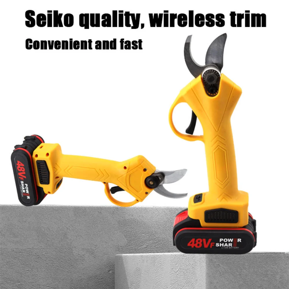 48v Cordless Electric Pruner Shear Efficient Fruit Tree Bonsai