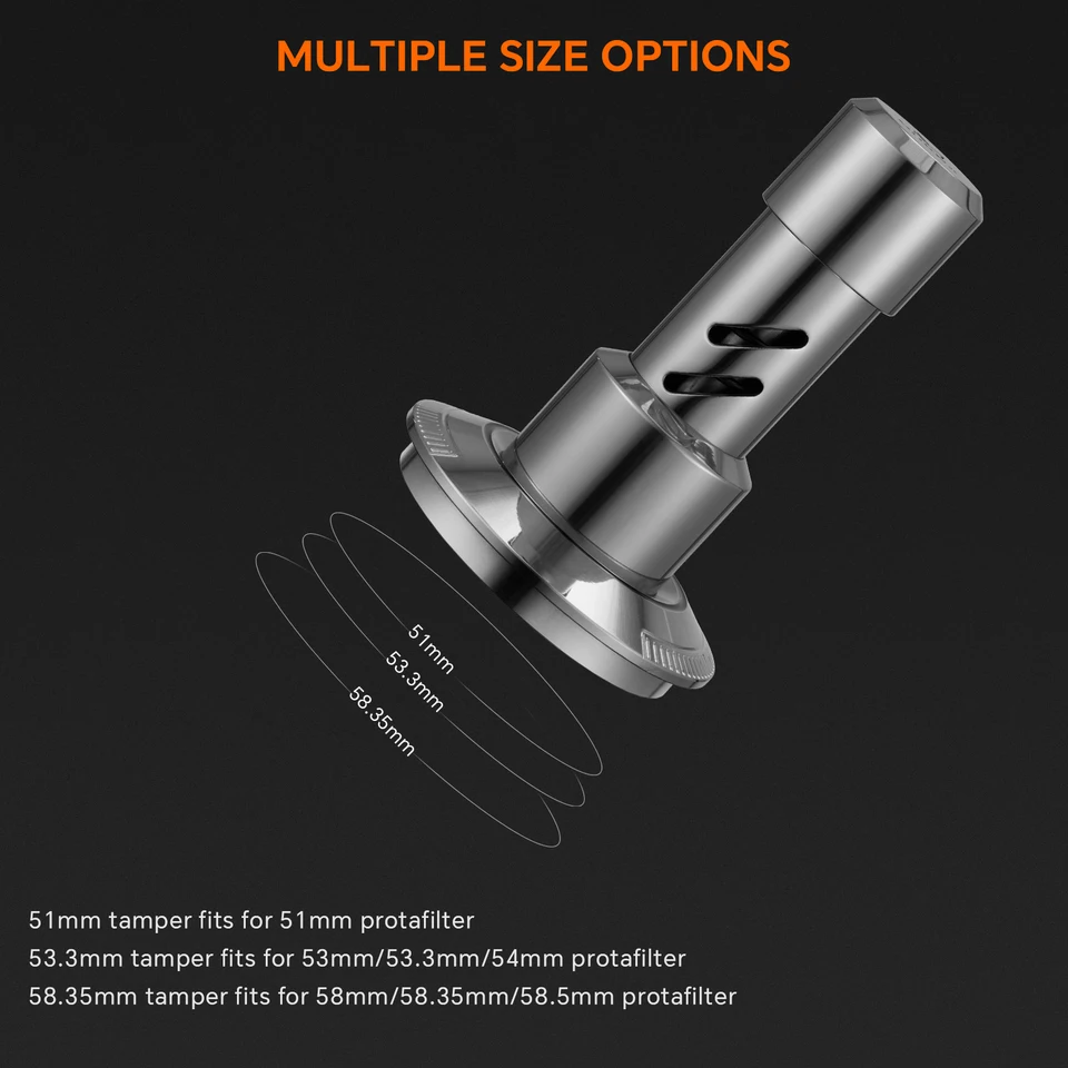 MUVNA V2 Espresso Tamper, 30lbs pressure Spring-loaded Coffee Tamper,Stainless Steel Gravity Adaptive Height Distributor New Set
