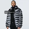 Men Real Fur Coat Winter Genuine Fur Bomber Jackets Rex Rabbit Fur Coats Luxury High Quality 4