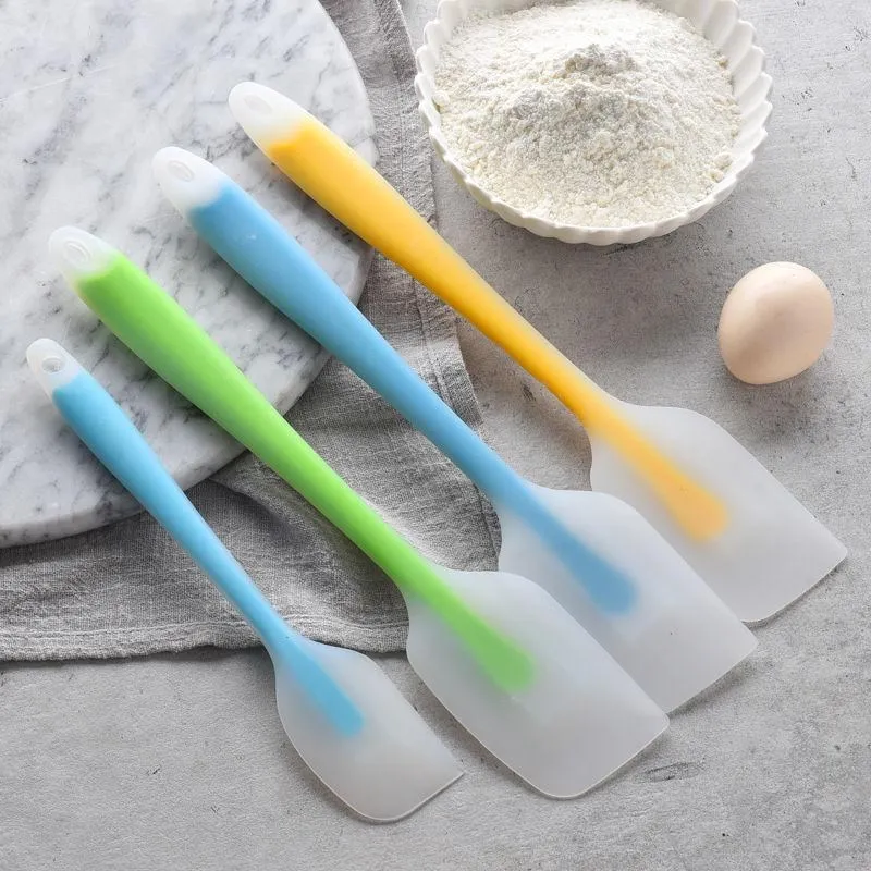 Silicone Spatula Baking Tools Translucent Mini Scraper Cream Heat-Resistant Kitchen Utensils Smoother Decorator