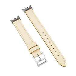 Premium Leather Wrist Strap for Mi Band 8 - Elegant Replacement Sports Bracelet (Starlight)