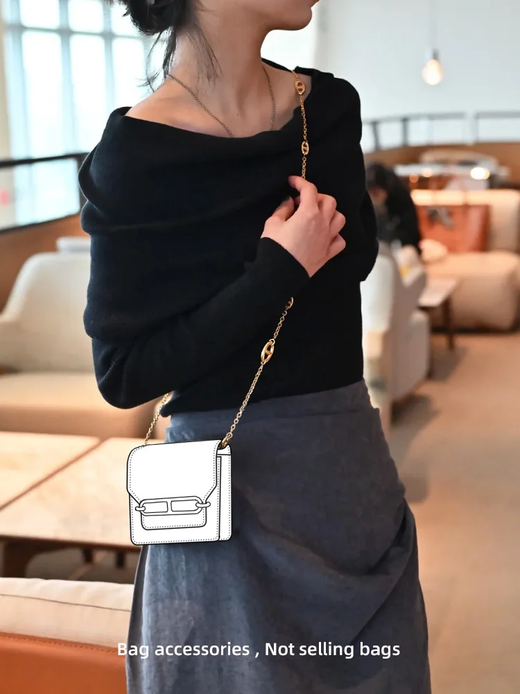 ストラップを付けて楽しめる【HERMES】Roulis スリムウォレット Suitable for Hermès Roulis Slim Bag strap diy purse