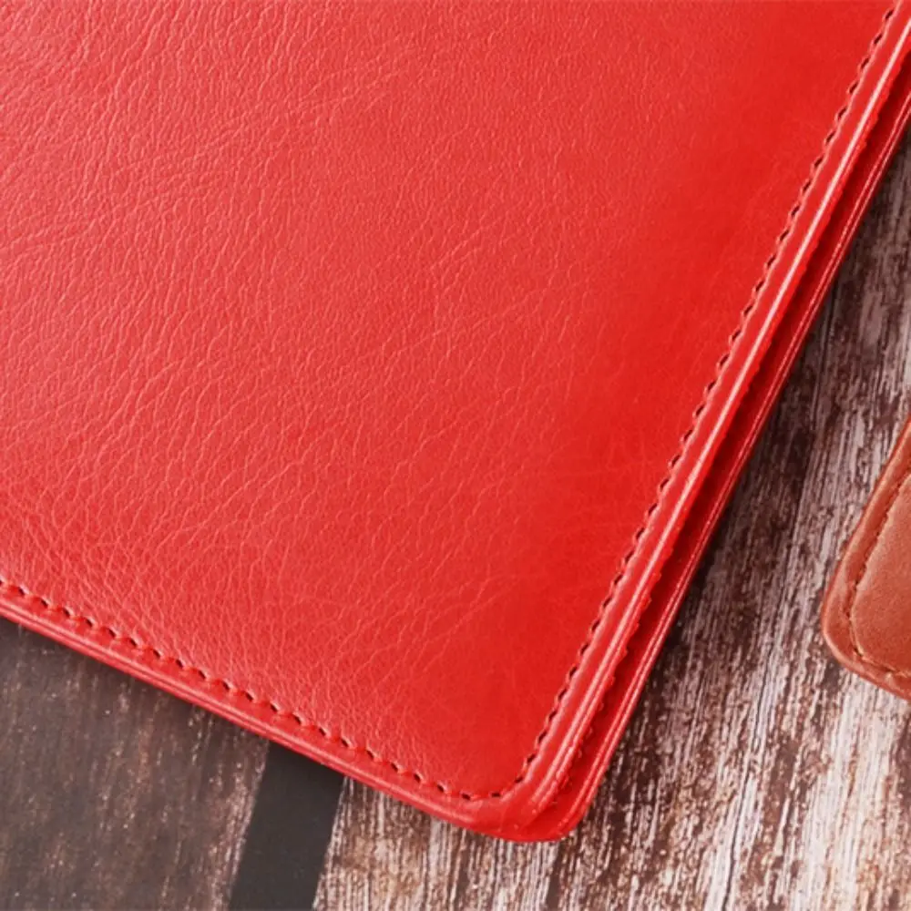 PU Leather A5 File Folder Card Slot With Elastic Pen Insert Business Meeting Contract Clamp Waterproof Order Dishes Note Holder