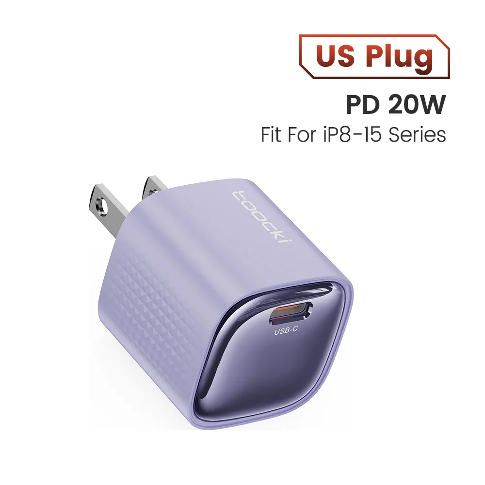 Toocki PD 20 واط USB شاحن صغير شحن سريع نوع C GaN...