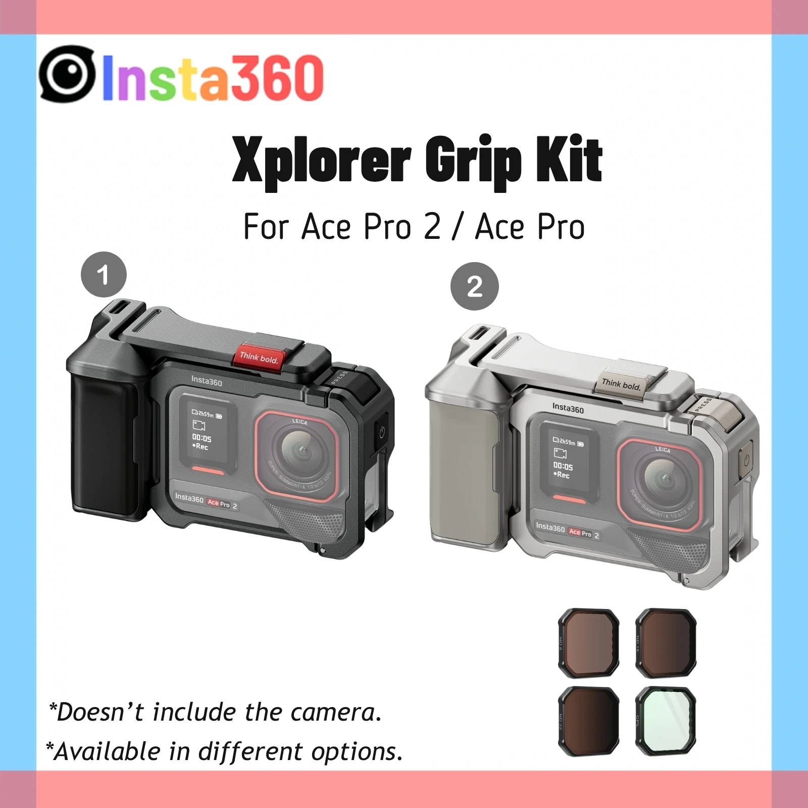 Insta360 Ace Pro 2 Xplorer Grip Kit Aluminum Metal Case Ergonomic