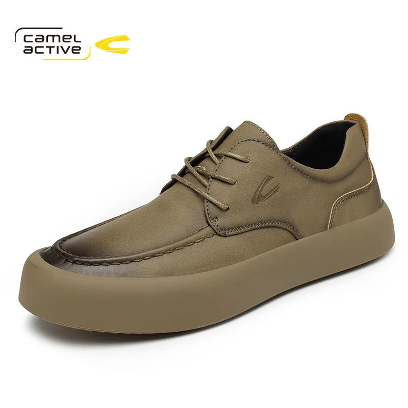 Camel Active New Genuine Leather Men Casual Shoes Calzature Comode Di Moda Scarpe Stringate Maschili In Morbida Pelle Bovina Dq120068