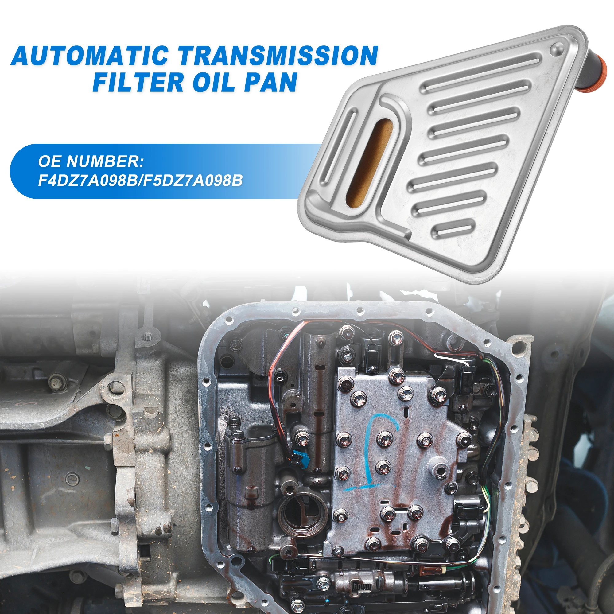 Automatic Transmission Filter Oil Pan Fit for Lincoln Ford Windstar UXCELL AXOD AXOD-E AX4S/N No.F4DZ7A098B/F5DZ7A098B