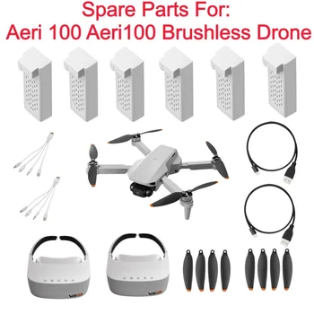 Batteria per Drone Aeri 100 VR Glass, Batteria 3.7V 600mAh per Drone RC Aeri100, Ricambi e Accessori per Drone Aeri 100, Elica USB
