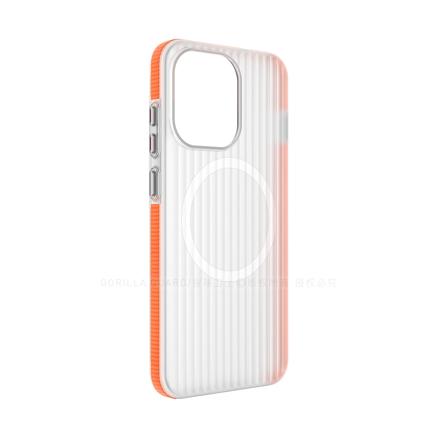 MagSafe Matte Transparent Magnetic Luggage Stripe Phone Case - Hard Shell Design