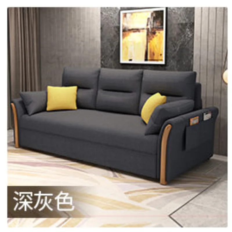 thumbnail image 1 of Sofá cama ajustable reclinable para sala de estar, litera plegable de tela moderna con almacenamiento, 1 of 4