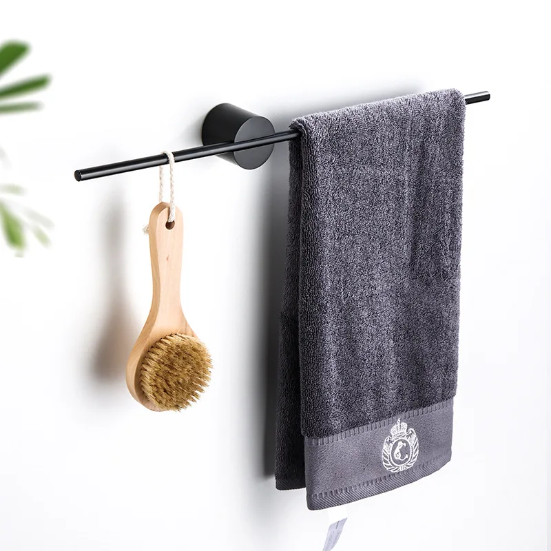 40/50cm Movable Towel Bar Towel Hanger Bath Holder Wall Bar Space Aluminum Bathroom Shelf Kitchen Storage Rack