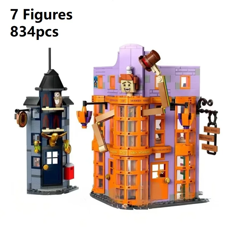

Новинка 2024, MOC 76422, Волшебник Weasleys Wheezes, знаковые модели Diagon Alley, строительные блоки, кирпичи, детские игрушки, подарки на день рождения