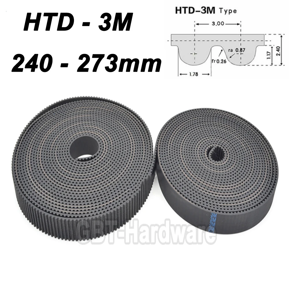 1/2/5M Closed Timing Belt Pulley 240 246 249 252 255 258 261 264 267 270 273mm Width 10/15/ 20mm Motorcycle Paper Machine |