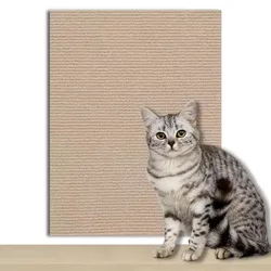Multicolor Self - Adhesive Cat Scratch Mat - Customizable Sofa Protector Carpet - 40X300CM (Khaki)