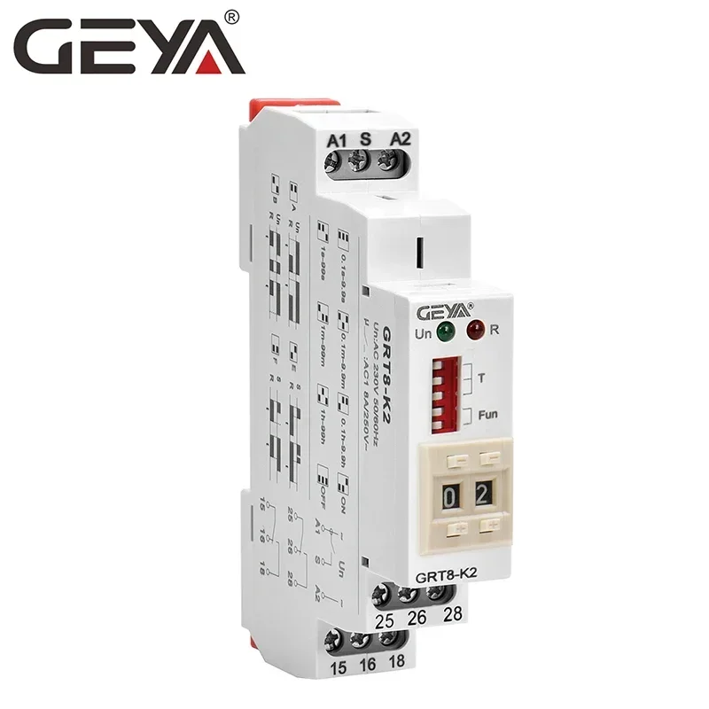 GEYA Multifunction Timer Relay Electronic Adjustable or Digital Setting Timer Switch 12V 24V 48V 110V 220V GRT8-M GRT8-K 6