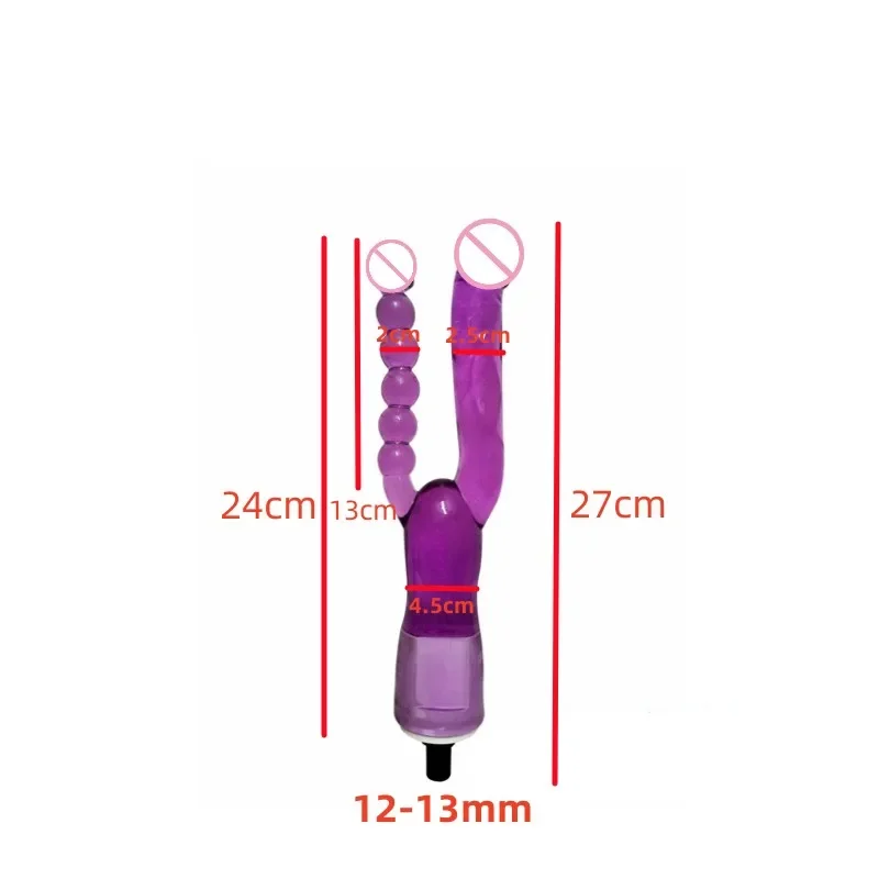 Fascia Massage Gun Head Adapter Sex Machine Accessories Vagina Anal Stimulate Dildos Vibrator Female Masturbator Adult Sex Toys