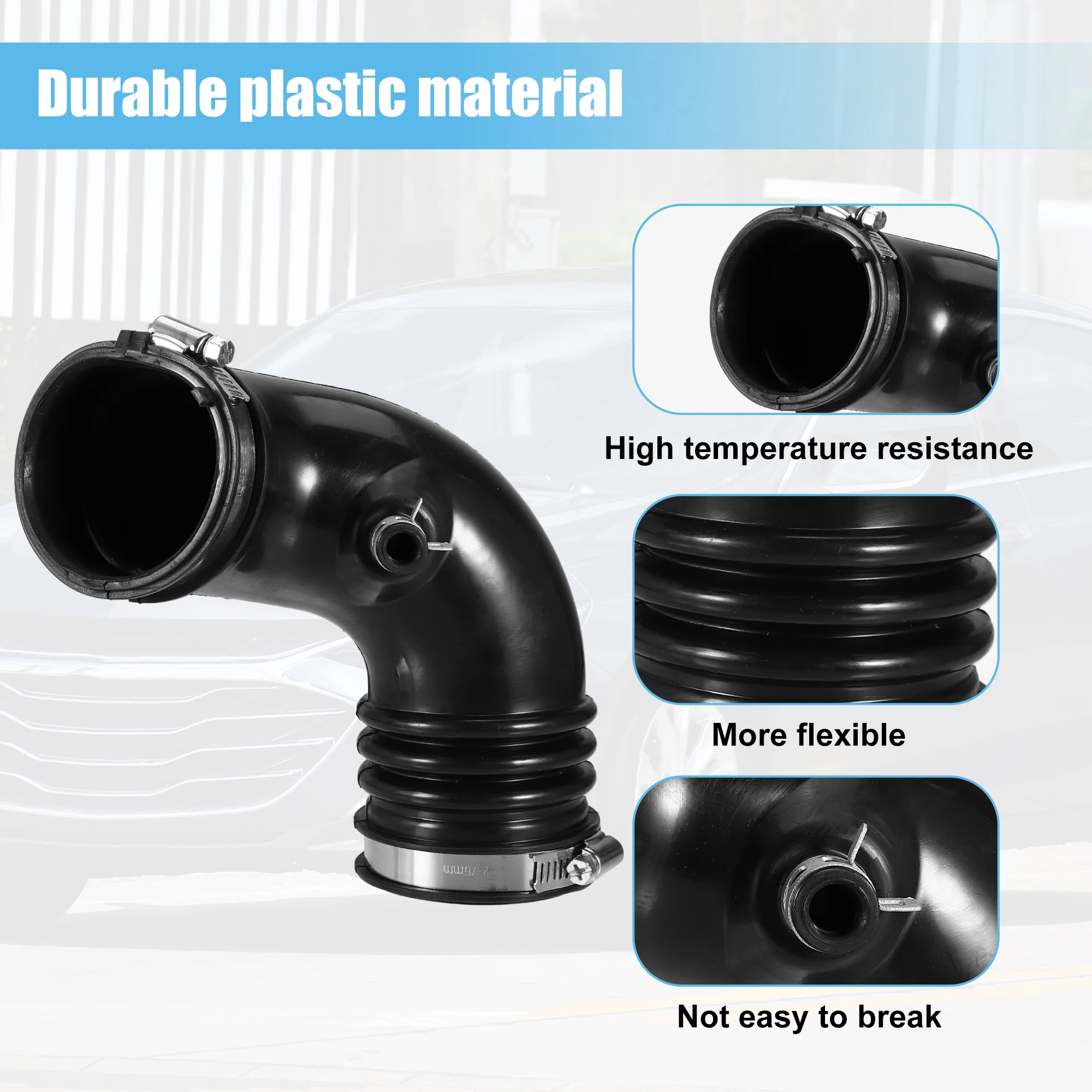 Car Air Intake Hose Tube Air Flow Duct Tube for Honda Civic Hybrid L4 1.3L 2006 2007 2008 2009 2010 2011 UXCELL 17228-RMX-000 air intake pipe,air filter intake pipe,silicone intake hose